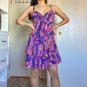 Vintage floral raffle dress